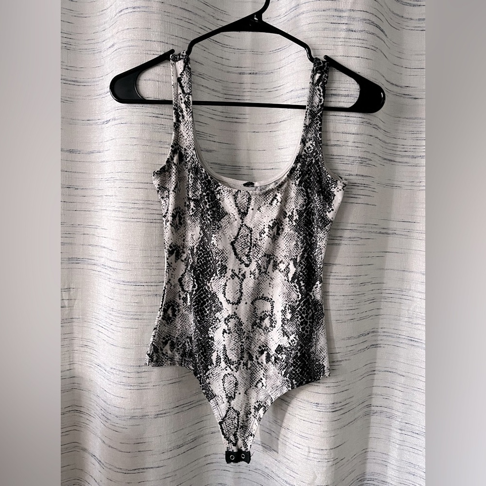 Snakeprint bodysuit